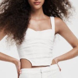 ZARA DENIM CORSET TOP- Never Worn, Tags on